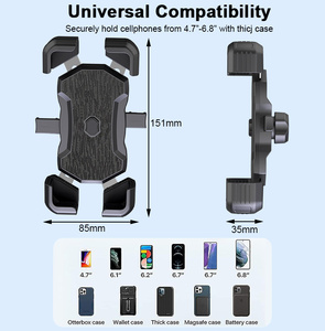 Support universel pour téléphone de vélo, support de téléphone pour moto, support de téléphone portable pour guidon de vélo, accessoires pour vélo et scooter - Product Image 5