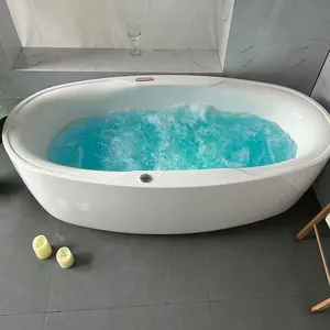 Người bán tốt nhất Acrylic bathlarge người lớn 2 người freestanding Whirlpool ngâm vòi hoa sen Hydro bong bóng không khí máy bay phản lực massage bồn tắm