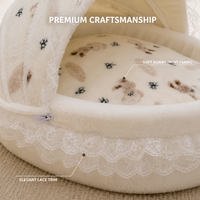 Lit berceau semi-fermé amovible et lavable pour chat et chien, toutes saisons, fournitures pour animaux de compagnie, expédition directe usine
