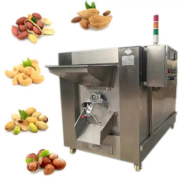 Low price stainless steel walnut nuts roaster peanut roasting machine