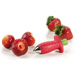K681 Strawberry Huller <b>Fruit</b> Leaf Remover Kitchen Accessories Metal Tomato Stalks Plastic Stem Remover Gadget Kitchen <b>Tools</b> - Product Image 2