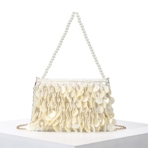 Nouveau Sac à Main Perlé Fait Main en Coquille de Fritillaire 2026 – Mini Sac de Soirée Polyvalent et Élégant à la Française pour Femme - Product Image 1