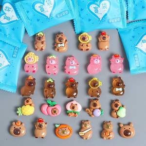 Mini Size Figura Capybara Ne Zha Cos Animal Food Saniro Turtle Resin Plastic Anime Figure Mystery Blind Bag - Product Image 6