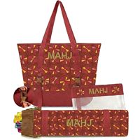 Kit de transport vintage pour Mahjong, grand sac fourre-tout en toile, cadeau idéal pour les joueurs de Mahjong