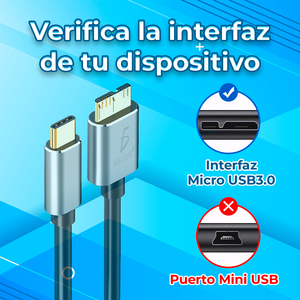 Cable ELE-GATE Tipo C a Micro B 3.0 de 0.5 M con Conectores Chapados en Oro, Transferencia de Datos de 5 Gbps - Product Image 3