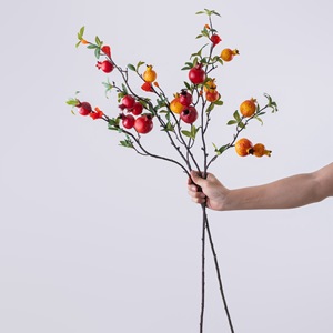 CallaFloral Ramas Artificiales de Granada de 9 Cabezas, de Plástico, de Boca Ancha, para Decoraciones de Boda, Estilo Instagram, Artesanías - Product Image 2