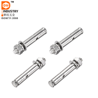 Baut Pengikat Ekspansi PDM, Baut Pengikat Dynabolts dengan Flange Nut Washer, Baut Pengikat Stainless Steel dan Mur