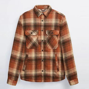 Camicia Invernale OEM 100% Poliestere Trapuntata Spessa per <span class=keywords><strong>Uomo</strong></span>, Casual a Quadri in Flanella, Camicia Imbottita in Pile Versatile - Product Image 6