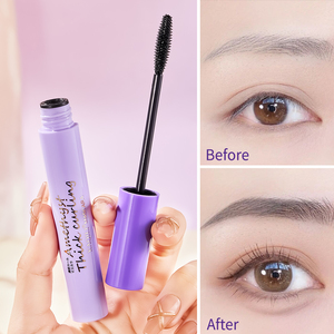 Logo personalizzato senza sbavature impermeabile occhi a base di erbe in fibra nera per Mascara ad asciugatura rapida e densa <span class=keywords><strong>allungamento</strong></span> arricciacapelli <span class=keywords><strong>crema</strong></span> per il trucco degli occhi - Product Image 2