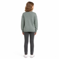 Pull personnalisé pour enfants en maille mélangée à manches longues et col rond, style doux, pour l'automne, l'hiver et Noël, en acrylique, tricot basique pour enfants