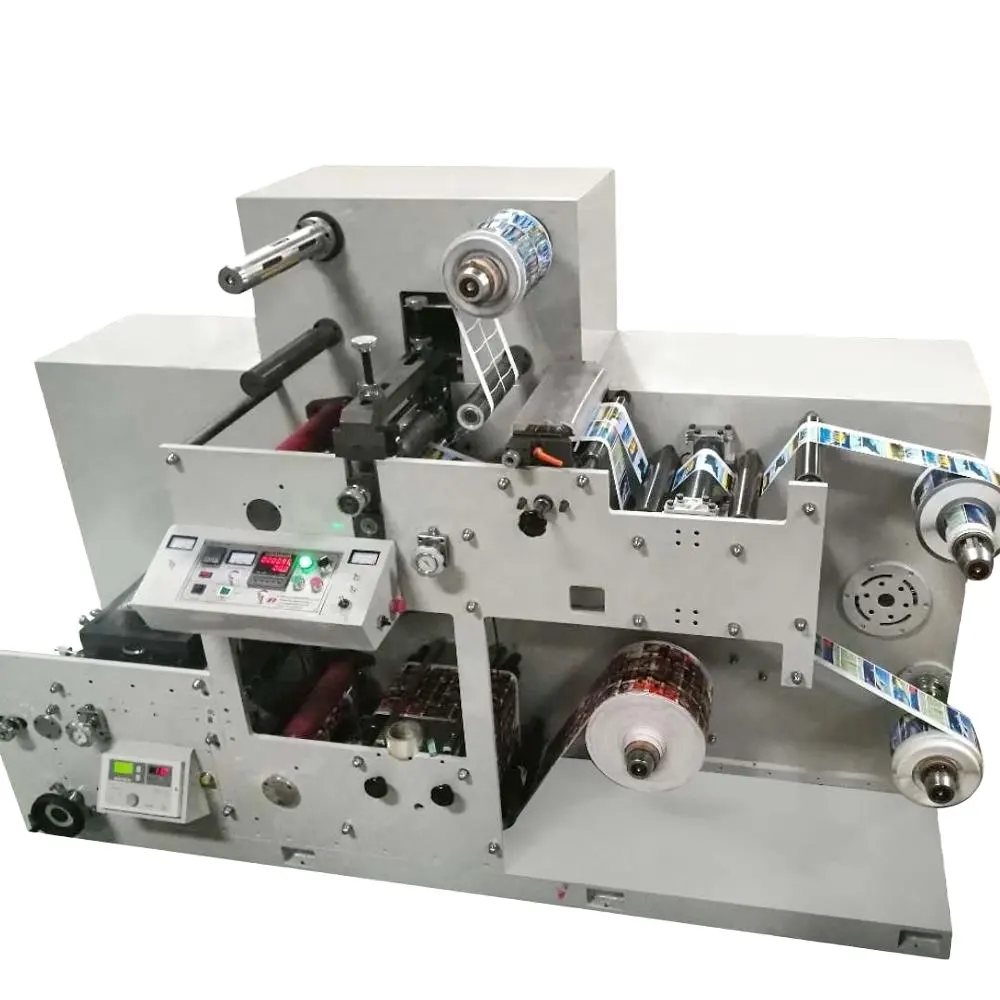 Máquina de impresión rotativa de etiquetas, cinta satinada