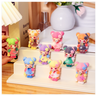 Miniatur-Schönheit: Ideale, Liebliche, Moderne Cartoon 3D-Flock-Mädchen Deko-Figur für Garten und als Überraschungs-Geschenk im Blind Bag