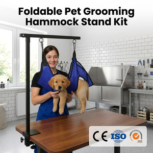 Kit <span class=keywords><strong>de</strong></span> support pliable et réglable <span class=keywords><strong>pour</strong></span> <span class=keywords><strong>hamac</strong></span> <span class=keywords><strong>de</strong></span> <span class=keywords><strong>toilettage</strong></span> <span class=keywords><strong>pour</strong></span> animaux, avec sangles <span class=keywords><strong>de</strong></span> séchage <span class=keywords><strong>pour</strong></span> chiens, pince <span class=keywords><strong>de</strong></span> table en fer robuste, fournisseur en gros - Product Image 1
