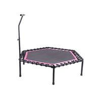 Trampolín Elástico Hexagonal de PVC para Interiores, Modelo Pumpkin WQ, de Alta Calidad, sin Red de Protección, Salto Libre