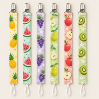Fruit Style Nieuwe Aanwinsten Clip Polyester Speenketting Baby Speenhouder Dummy Houder Ketting