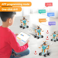 320 pièces Kit de robotique STEM avancé 9 modes programme de construction APP télécommande éducatif en plastique bloc de construction jouet pour enfants