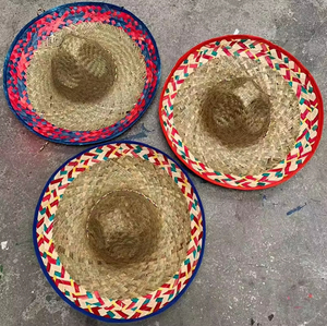 Mexico kung-fu Thạc sĩ dính mặt tóc ria mép Dài Ngoài Trời cảnh ria mép với Raffia rơm sombrero hat - Product Image 3