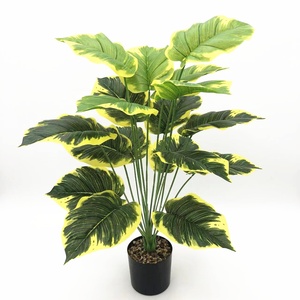 Arbre artificiel Monstera vert 42 pouces, branche longue de 5 à 8 ans, fausse plante tropicale en plastique, élément décoratif vert pour jardin et intérieur - Product Image 3