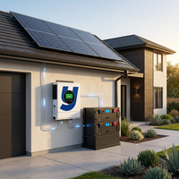 Unité solaire intégrée avec onduleur 3,6 kW et batterie de stockage 100 Ah, conçue pour une utilisation sécurisée à long terme en extérieur sur balcon