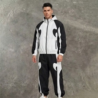 Survêtement en nylon streetwear de haute qualité personnalisé pour hommes, veste coupe-vent, survêtements de haute qualité, logo brodé