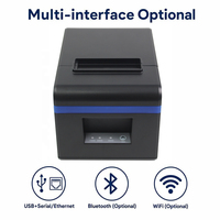 Imprimante thermique de reçus POS haute vitesse 80 mm avec coupe-papier automatique USB BT Wifi pour Windows/Mac/Linux - Vente flash