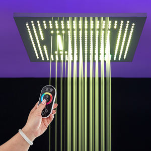 YIDA 20 pollici soffitto LED <span class=keywords><strong>soffione</strong></span> <span class=keywords><strong>doccia</strong></span> nuovo stile in acciaio inox a pioggia sopraelevato grande <span class=keywords><strong>doccia</strong></span> per Hotel <span class=keywords><strong>e</strong></span> servizi igienici - Product Image 2