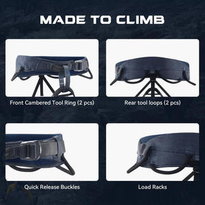 Arnés Cómodo para <span class=keywords><strong>Escalada</strong></span> en Roca, Montañismo, Rappel y Trabajos en Altura, Ajustable, Cinturón de Seguridad para Hombres y Mujeres - Product Image 4