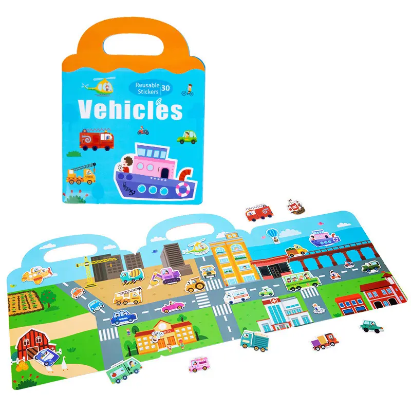 ULi bebek eğitici oyuncak manyetik aktivite çıkartma kitabı çocuklar baskı ile çocuklar için özel kullanımlık etiket meşgul kitaplar çıkartmalar