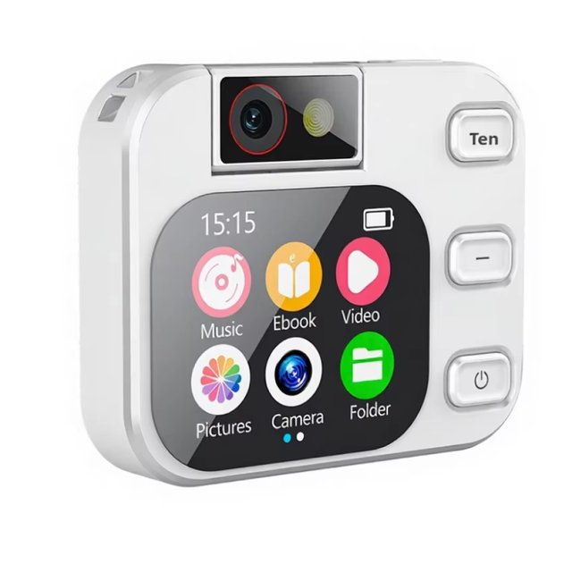 2026 MP3 Camera for Walkie-Talkie Student Edition Novel-Reading Music Player Built-in Speaker 2.2" Screen Lanyard MP4