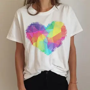SC Love is Love Rainbow Graphic T-shirt Lesbian Pride Cartoon T-shirt Lesbian Lady T-shirt Harajuku Top Tee donna
