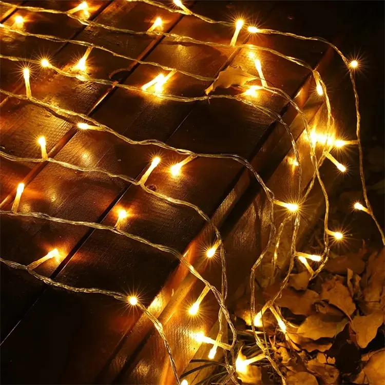 क्रिसमस की अगुवाई वाली स्ट्रिंग रोशनी 5 मीटर 500 लड ठंडे सफेद इनडोर और आउटडोर पार्टी सजावट के लिए एडाप्टर द्वारा संचालित