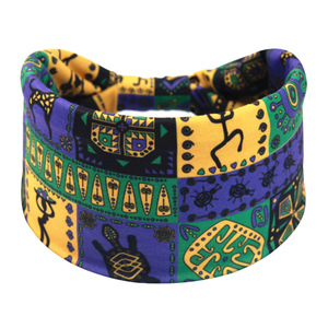 Nueva banda para el cabello con estampado bohemio de primavera y verano, venta al por mayor, pañuelo para la cabeza con extremo atado, diadema deportiva elástica de borde ancho - Product Image 4