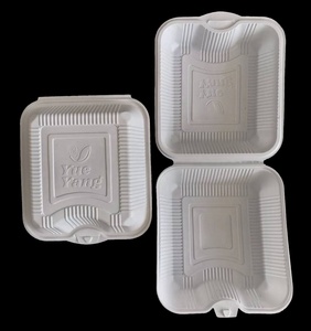 Blister 8*9Inch <span class=keywords><strong>Burger</strong></span> Container Wegwerp Clamshell Scharnierend Deksel Fast Food Verpakking Hamburger Container - Product Image 5