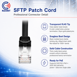 Cordon de raccordement intérieur extérieur Cat6 Cat6A Cat7 Cat8 SFTP 10M 20M 25M 30M 50M Câble réseau <span class=keywords><strong>Ethernet</strong></span> LAN Câbles de communication - Product Image 5