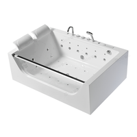 Baignoire de Luxe Intérieure SPA avec Chute d'Eau, Jets Massants et Jacuzzi pour Villa