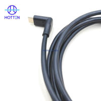 Kabel USB A ke 90 Derajat Kiri Tipe C Male ke Male USB3.0 Transmisi Data Kecepatan Tinggi dengan Bahan TPE untuk Penggunaan Kamera
