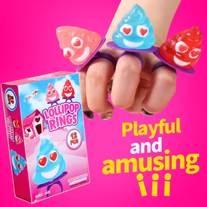 Caramelos ODM al por mayor etiqueta privada personalizada nuevo divertido bombón caca forma piruleta <span class=keywords><strong>dura</strong></span> anillo Pop caramelo parodia dulces niños dulces Juguetes - Product Image 6