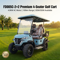Nouvelle conception de véhicule tout-terrain confortable pour le tourisme, chariot de golf de chasse 4 places, chariot de golf électrique