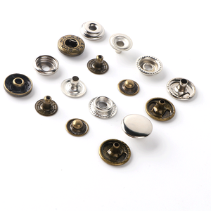 मैट सिल्वर मेटल 4-भाग फास्टनर बटन जींस के उपयोग के लिए पश्चिमी प्रेस छिपे हुए स्नैप - Product Image 3