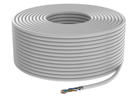 Grosir kabel jaringan OEM UTP Cat5 Cat5e CCA LAN kabel UTP Cat 5e dengan konduktor tembaga dan isolasi PE untuk penggunaan komputer