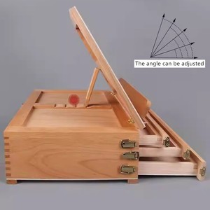 Nouveaux produits chevalet de <span class=keywords><strong>bureau</strong></span> en hêtre boîte de rangement réglable à 3 tiroirs boîte à croquis de table <span class=keywords><strong>bureau</strong></span> en bois Portable avec support de livre pour artistes - Product Image 3