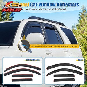 สำหรับ Toyota 4Runner 03-09 ชุดบังแดดหน้าต่างแบบ In-Channel 4 ชิ้น อะคริลิคสีรมควัน - Product Image 2