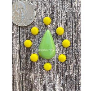 Llamativo conjunto de racimo de Rosarita verde y amarillo, piedras preciosas sueltas para hacer joyas, anillos personalizados, pendientes, colgantes - Product Image 5