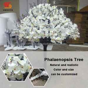 Árbol de Orquídeas Phalaenopsis Blanco Personalizado LEDA de 100 cm, Centro de Mesa para Cumpleaños, Decoración para Bodas y Fiestas, Árbol de Flores para el Día de San Valentín - Product Image 3