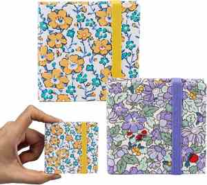 Mini Size Watercolor Sketchbook 2.4x2.4 Inch Portable Square Leather Cover Gift <b>Thick</b> <b>Paper</b> Spiral Bound 40 Sheets for Kids - Product Image 1