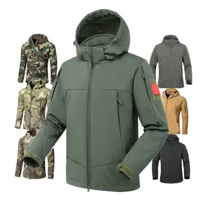 Breathable Waterproof Warm And Wear-Resistant Shark Skin Softshell Jacket Men Outdoor Softshell Jacket