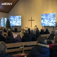 Pantalla LED P4.81 para Exteriores de 500x1000mm, Pantalla LED para Escenarios, Video Wall de 7680Hz para Iglesias, Conciertos, Bodas y Eventos, Fabricante