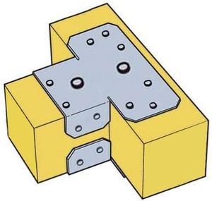 Conector en <span class=keywords><strong>T</strong></span> para Poste y Viga, Soporte de Techo Ajustable, Tapa para Poste, para Estructuras de Acero, Soporte para Madera - Product Image 3