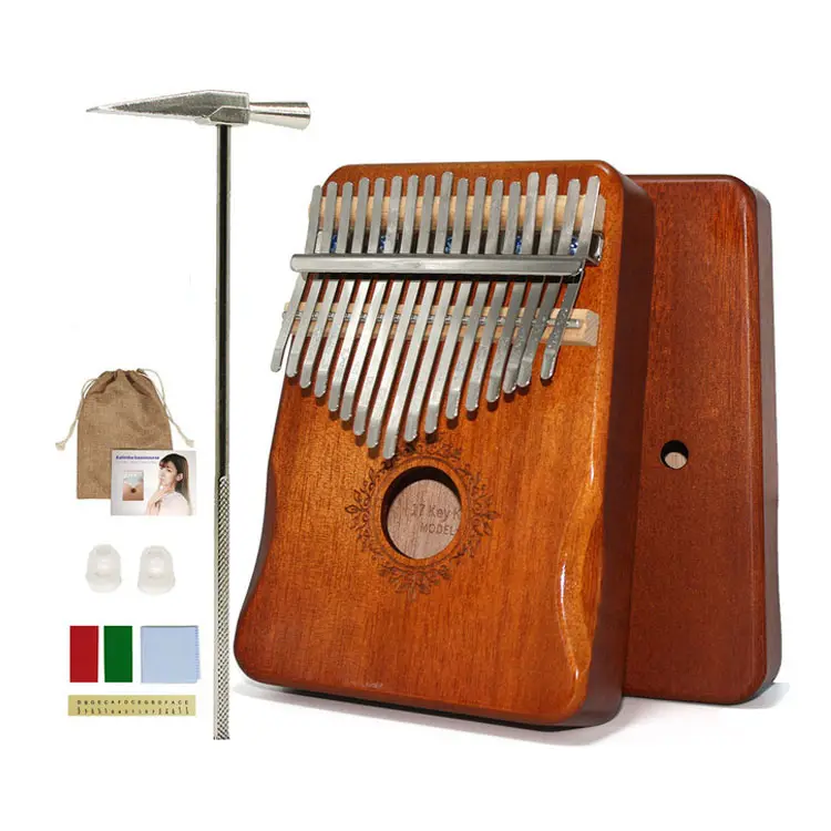 Kalimba 17 Keys Finger Harp Wood musical instrument baby gift toy Thumb Piano kit set Kalimba Instrument Portable Finger Piano