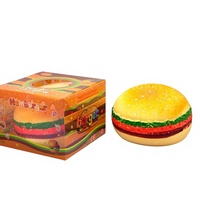 Sélection Tendance : Squishy Géant Hamburger, Grande Balle à Presser à Rebond Lent, Jouet Anti-stress